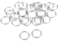 KOVOVÝ Prsteň 10 mm STRIEBORNÝ
