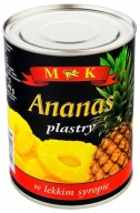 ANANAS PRÁŽENÝ V SIRUPE LIGHT MK 565g KONZ