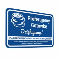 Preferujeme Hotovosť - nálepka 10x15