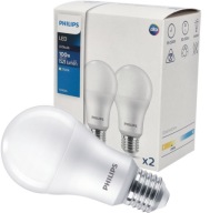 PHILIPS SET 2x E27 LED žiarovka 13W = 100W 2700K TEPLÁ BIELA ​​1521lm A67