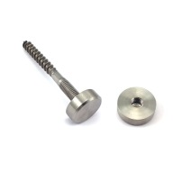 Sklenená matica, priemer 40 mm, závit M6, leštený INOX 304