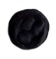 Česaná vlna, česaná plsť 100g, ČIERNA