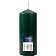 BISPOL Aura 48H valcová sviečka 15CM SW60/150 FĽAŠA ZELENÁ