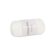 90g YarnArt Macrame polyesterová makramé šnúrka, biela 154