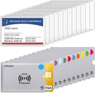 12X PUZDRO NA BLÍZKOVÚ KARTU RFID PROTI KRÁDEŽI + 12X OCHRANNÉ PUZDRO