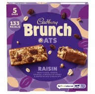 Cadbury Brunch Oats Raisin 5 cereálnych tyčiniek s hrozienkami 160 g