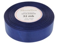 Ozdobná saténová stuha 25mm 32mb zafírová