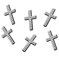 Aplikácie Krížový strieborný kríž 27 mm x 25 ks