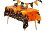 Obrus ​​137x180cm na halloweensku vodeodolnú tekvicovú dekoráciu na stôl