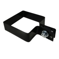 Začiatočná a koncová svorka, čierny stĺpik 100x100, čierny panel priemer 6 mm
