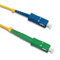 Qoltec SC/APC - SC/UPC prepojovací kábel z optických vlákien | Singlemode | 9/125 | 1 m