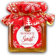 Vďaka Santa Claus vianočný darček med med dóza LOGO