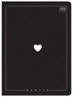 Zápisník A5/60 Mriežka 70g UV Hearts Heart Interprint