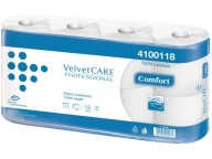 Velvet Comfort 15 biely toaletný papier, 8 roliek