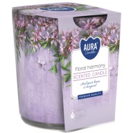 Vonná sviečka v skle BIBISPOL Aura 22H FLOWER HARMONY
