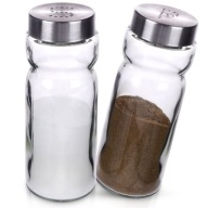 Súprava SOĽNIČKA A PAPRIKA, veľká soľnička, sklenená korenička, XL sada dochucovadiel