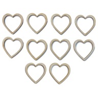 5 cm / 10 ks Heart Hoop základňa pre Macrame Catcher