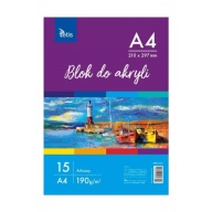 Podložka pod akrylové a olejové farby A4 190 g/m2 15 listov