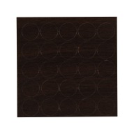 Samolepiace vrchnáky priemer 14mm 348 tmavý orech