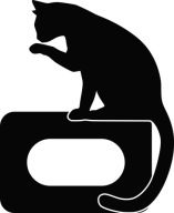 NÁLEPKA na dvojkontaktný SWITCH Cat Kitten do obývačky