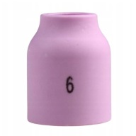 TIG KERAMICKÁ TRYSKA SR9 SR20 53N60 #6 ŠOŠOVKA 6 RUŽOVÝ PORCELÁN