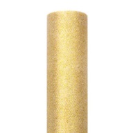 Trblietavý ozdobný tyl - zlatý, 15 cm x 9 m