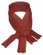 Vnútorný zips pevný terakota 22 cm