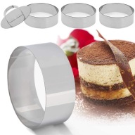 okrúhle formy, krúžky, na TVORENIE TORTY, DEZERTOV, JEDÁL, 4 KS
