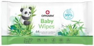 OPHARM BABY VLHČENÉ Utierky 99% VODA KRÁTKE ZLOŽENIE 64 ks