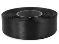 STUHA saténová stuha 25mm 32m ČIERNA