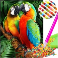 Diamantové vyšívanie PARROTS Diamantový obraz MOSAIC 5D diamantový rezací papier