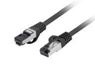 PATCHCORD CAT.8.1 S/FTP LSZH CU 1M BLACK FLUKE PASSED LANBERG
