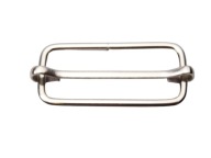 Kožený nastavovač 40 / 16 / 2,8 mm strieborný 10 ks