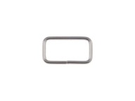 Kožený kovový rám 30/16/3 mm strieborný, 2 ks