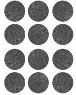 Samolepiace plstené podložky šedé FI28mm, balenie 12ks - VORSTAHL