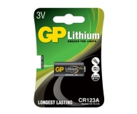Lítiová batéria GP CR123A 3V LiMnO2 1400mAh tlačidlo