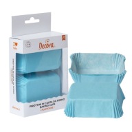 Obdĺžnikové návliečky na košíčky MODRÁ 80x50x32mm DECORA