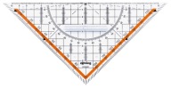 Súprava Centro Rotring štvorec 22cm/45 s rukoväťou S0903950