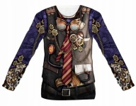Tričko s potlačou Steampunk Man Costume Disguise Carnival L