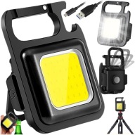 VÝKONNÁ MINI LED VRECKOVÁ LAMPA + DRŽIAK NA NOŽNIČKU S MAGNETOVÝM OTVÁRAČOM KĽÚČOV