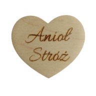 Srdce SRDCE srdiečka s gravírovaním, preglejka 3cm Anjel strážny 5 kusov