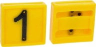 Obojok číslo 1 žltý 45x45mm / 10 kusov 30600