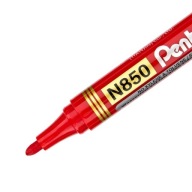 Permanentný popisovač Pentel N850, okrúhly hrot, ČERVENÁ FARBA 4,5 mm