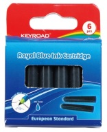 Náplne do pera KEYROAD 6ks, modrý prívesok