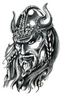 NÁLEPKA NA AUTO TETOVANIE TUNING VIKING WARRIOR