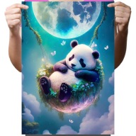 DIAMANTOVÁ VÝŠIVKA Diamantová maľba Diamantová mozaika pre deti Súprava Panda