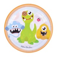 Papierové taniere Monsters 18cm 8ks narodeninové