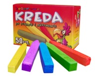 NÍZKOPRACHOVÁ ŠKOLSKÁ FAREBNÁ KRIEDA NA TABULE 50 KS