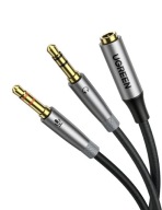 UGREEN KÁBLOVÝ ADAPTÉR AUDIO AUX SPLITTER SLÚCHADLÁ MINIJACK MIKROFÓN 20CM