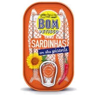 Pikantné sardinky v oleji 120g Bom Petisco